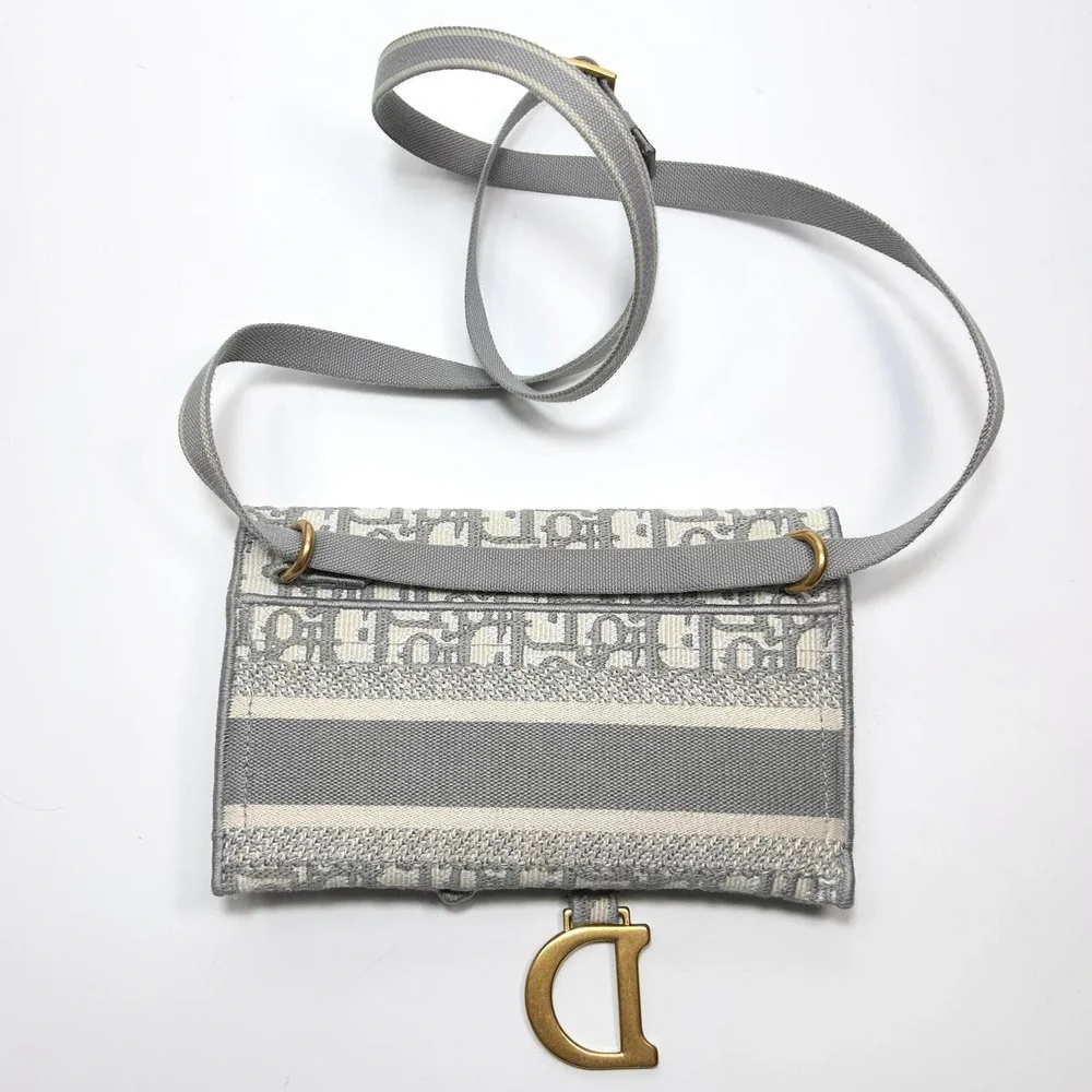 Christian Dior Oblique Slim Saddle Belt Pouch - Picture 3 of 11
